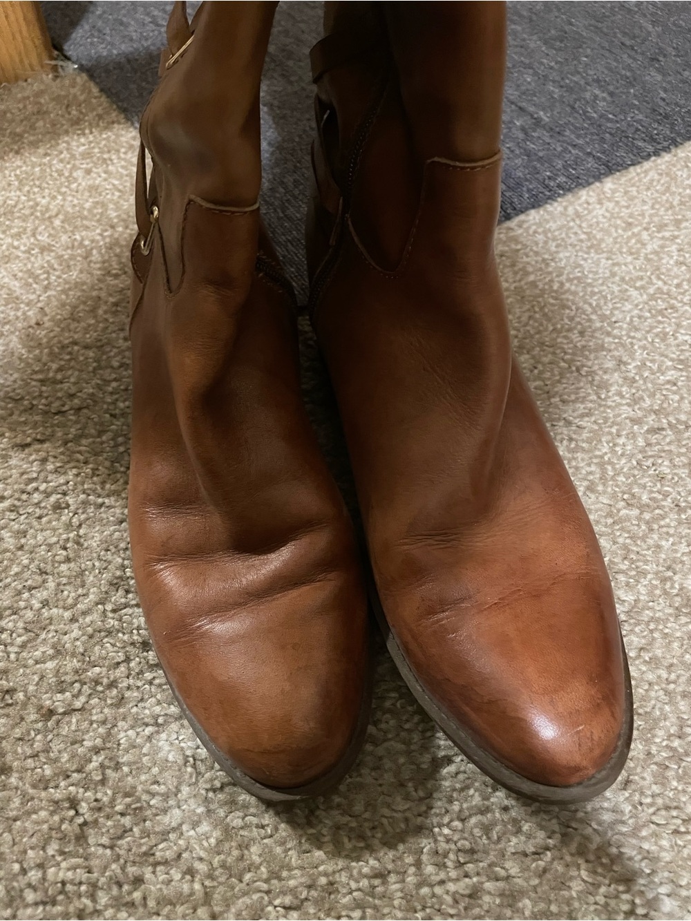 BCBGeneration Tan Lace-Up Riding Boots - Picture 8 of 8